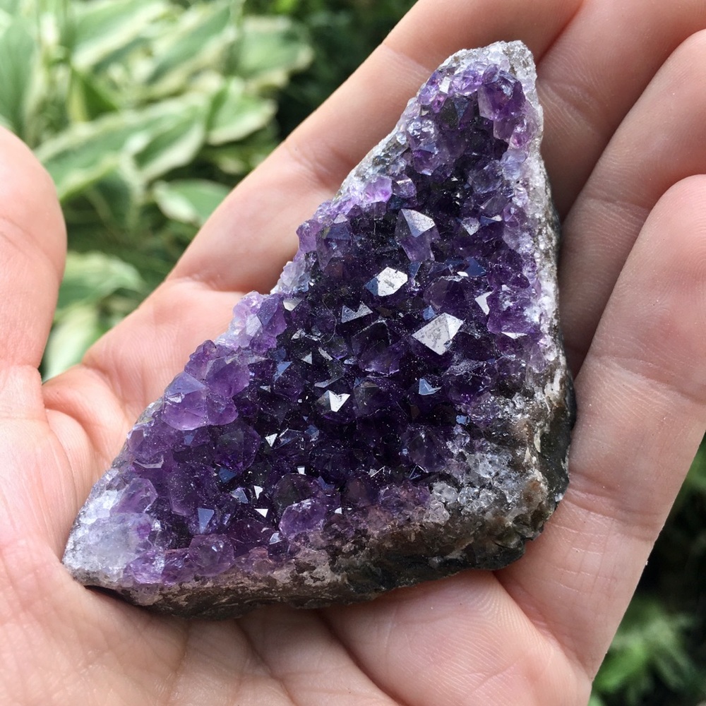Amethyst crystal geode specimen display decor